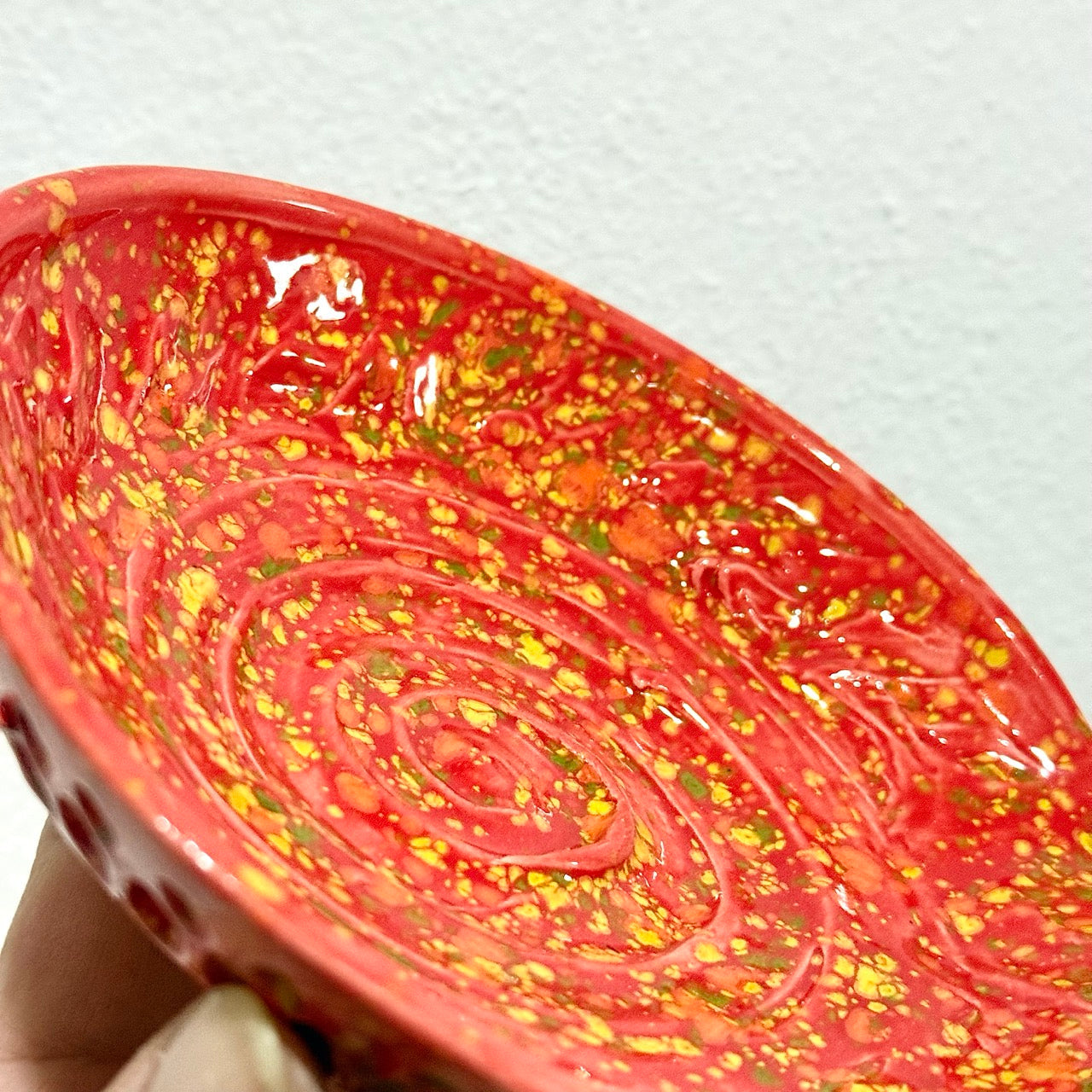 Shaving Bowl Papavero - interno con spirali concentriche
