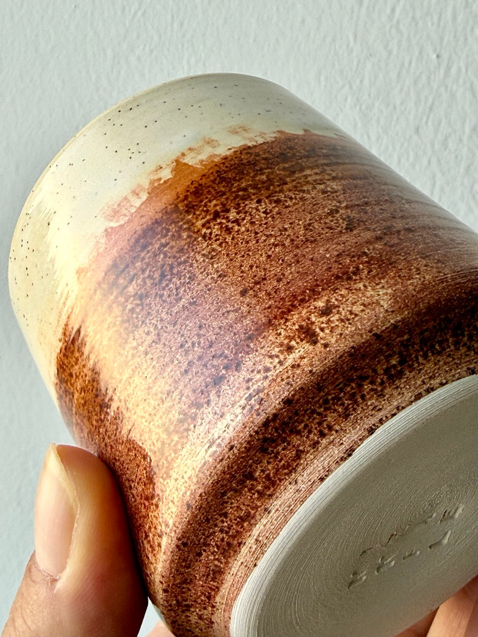 Tazza Ambra – base in argilla rossa grezza